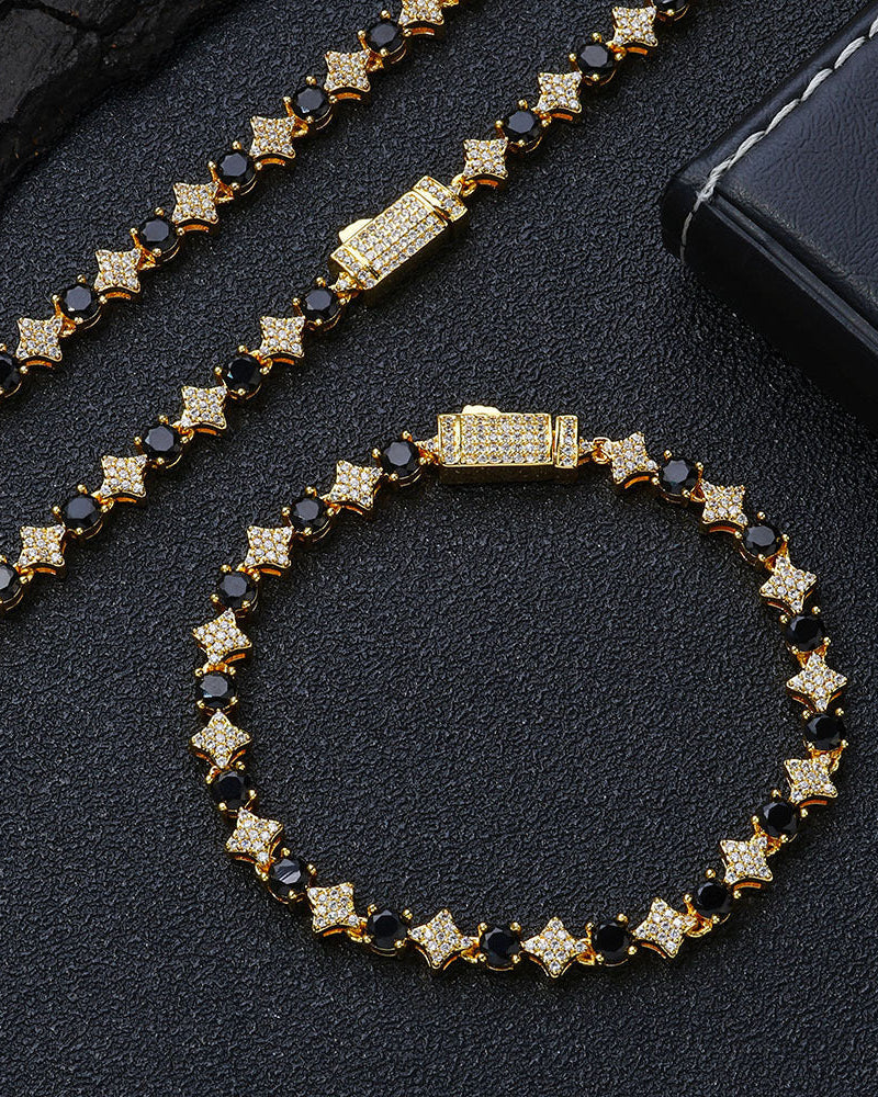 Luxe Iced Gemstone Link Bracelet