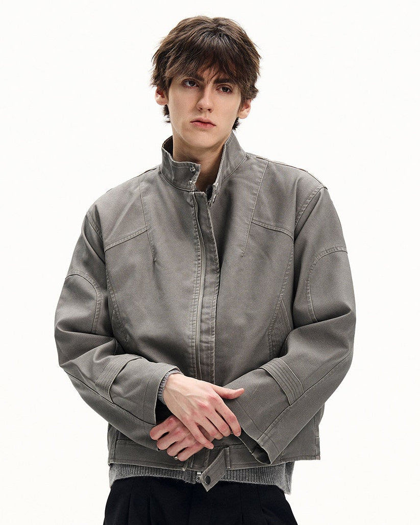 Quilted Cotton-Nylon Zip Jacket