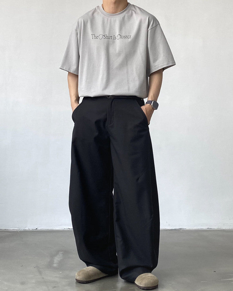 Wide Leg Casual Tailored Trousers