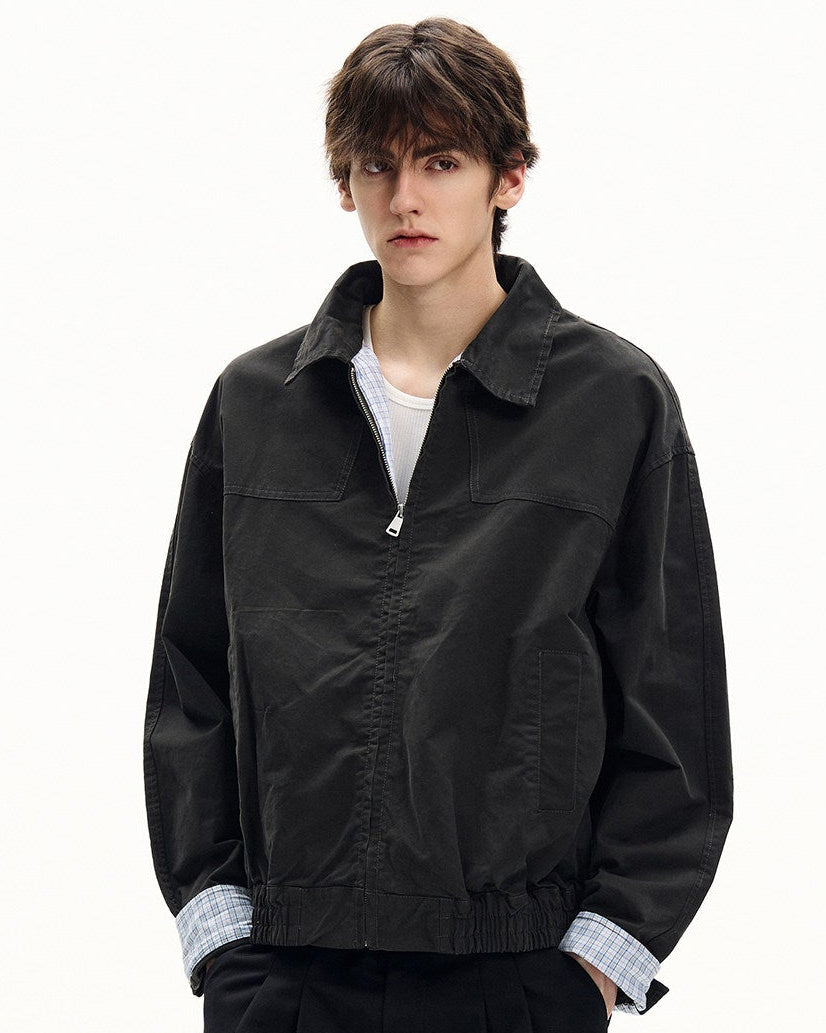 Cotton Twill Elastic Hem Jacket