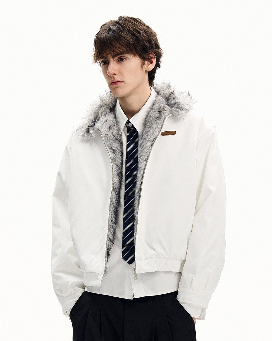 Faux Fur Lined Casual Jacket