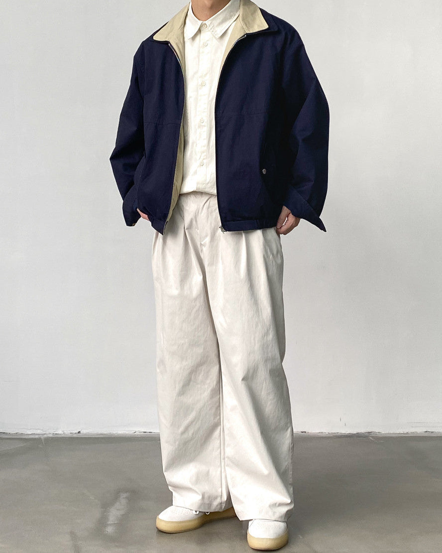 Easy Wide Leg Cotton Trousers