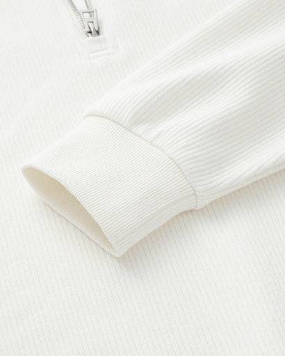 Vertical Texture Half-zip Sweatshirt