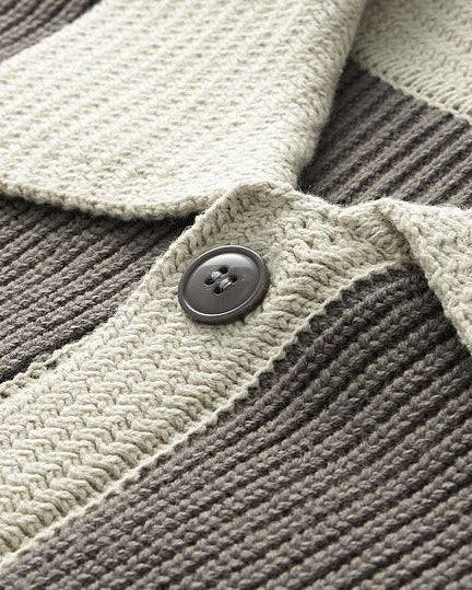 The Mo Maike Dual-Tone Lapel Knit Cardigan Jacket
