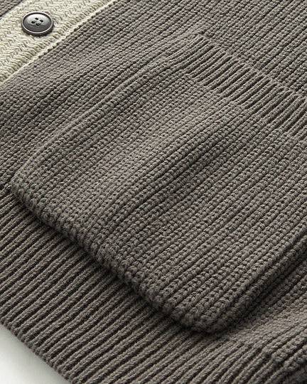 The Mo Maike Dual-Tone Lapel Knit Cardigan Jacket