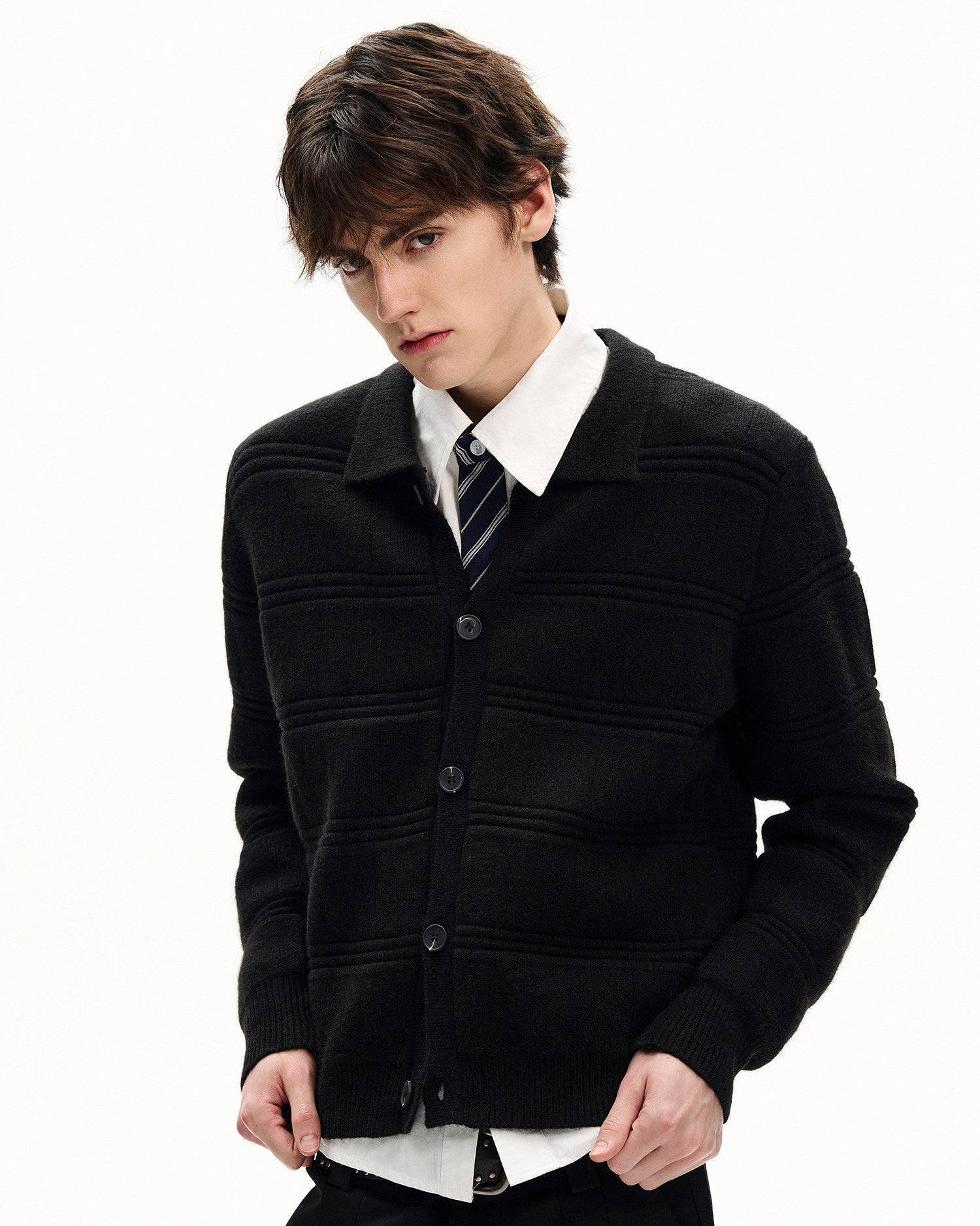 Clean Weave Wool Cardigan