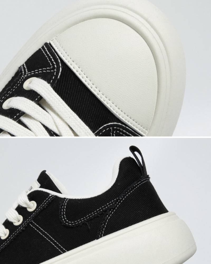 Big Sole Black Skate Sneakers