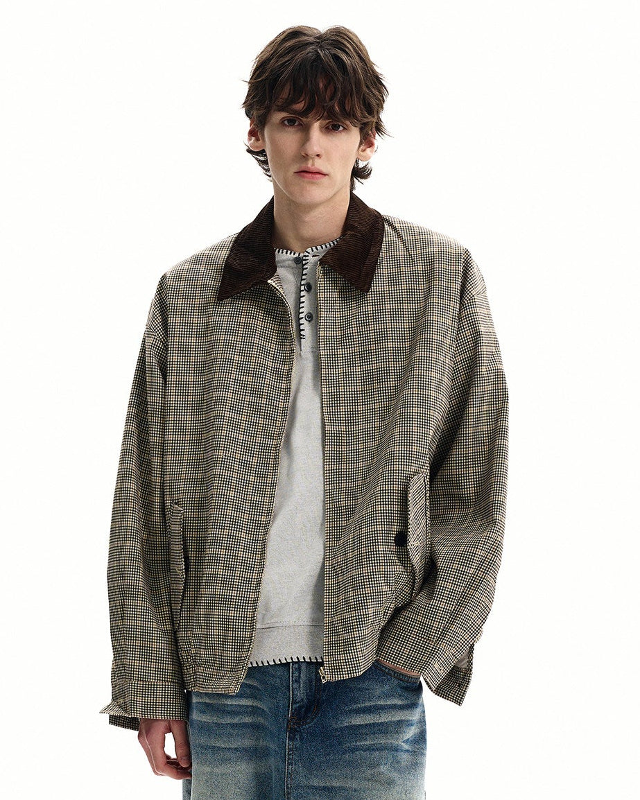 Plaid Zip-Up Jacket
