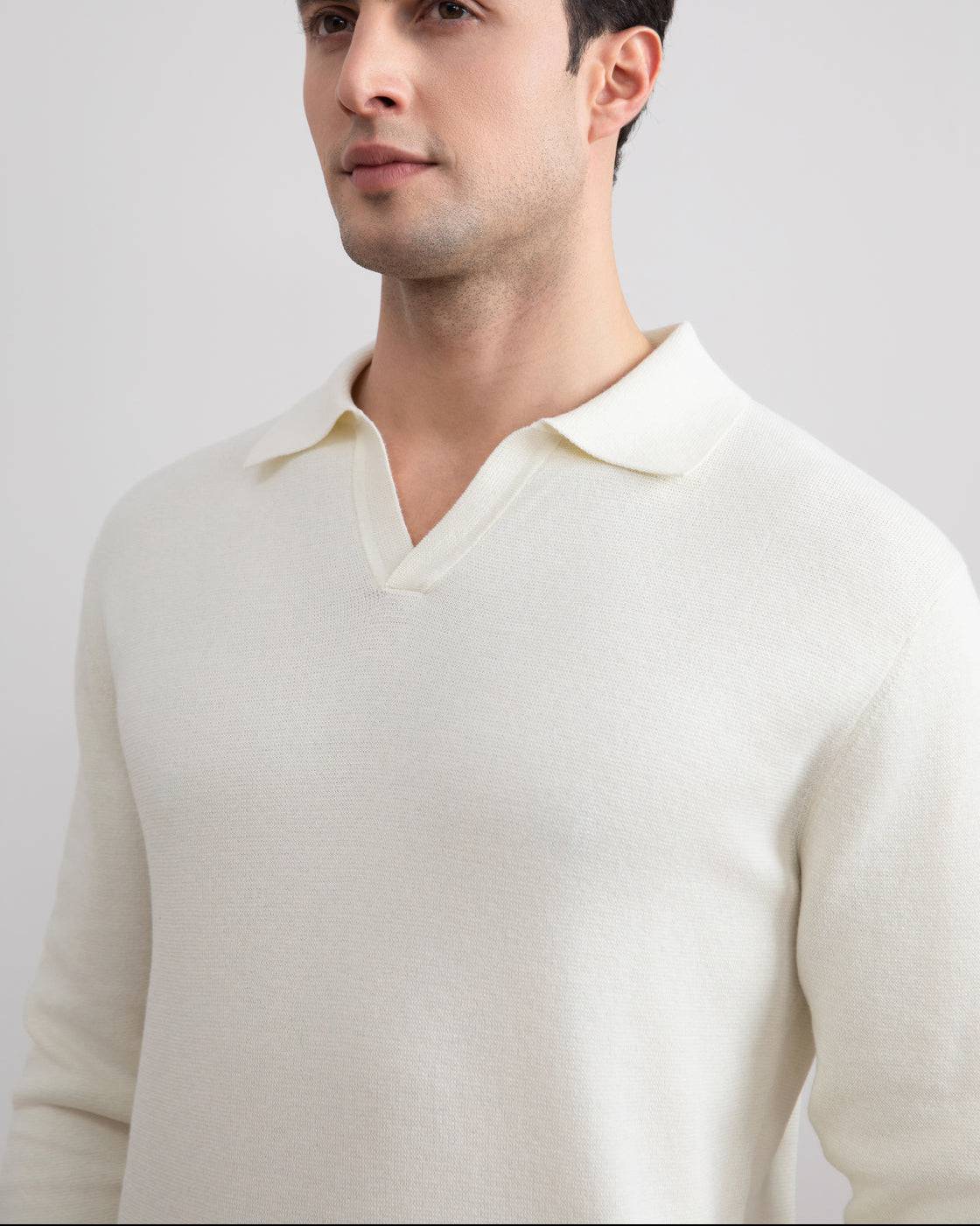 Off-White Open Polo with long sleeves