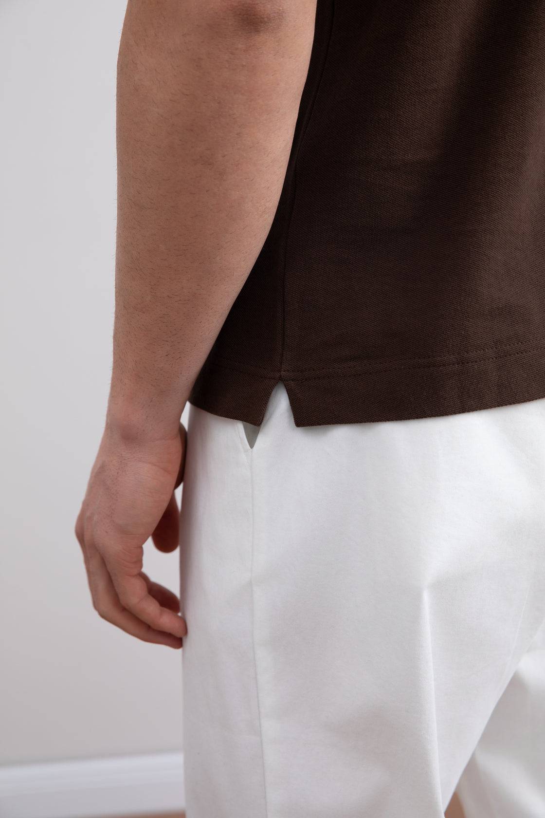 Brown Cruise Open Polo Shirt