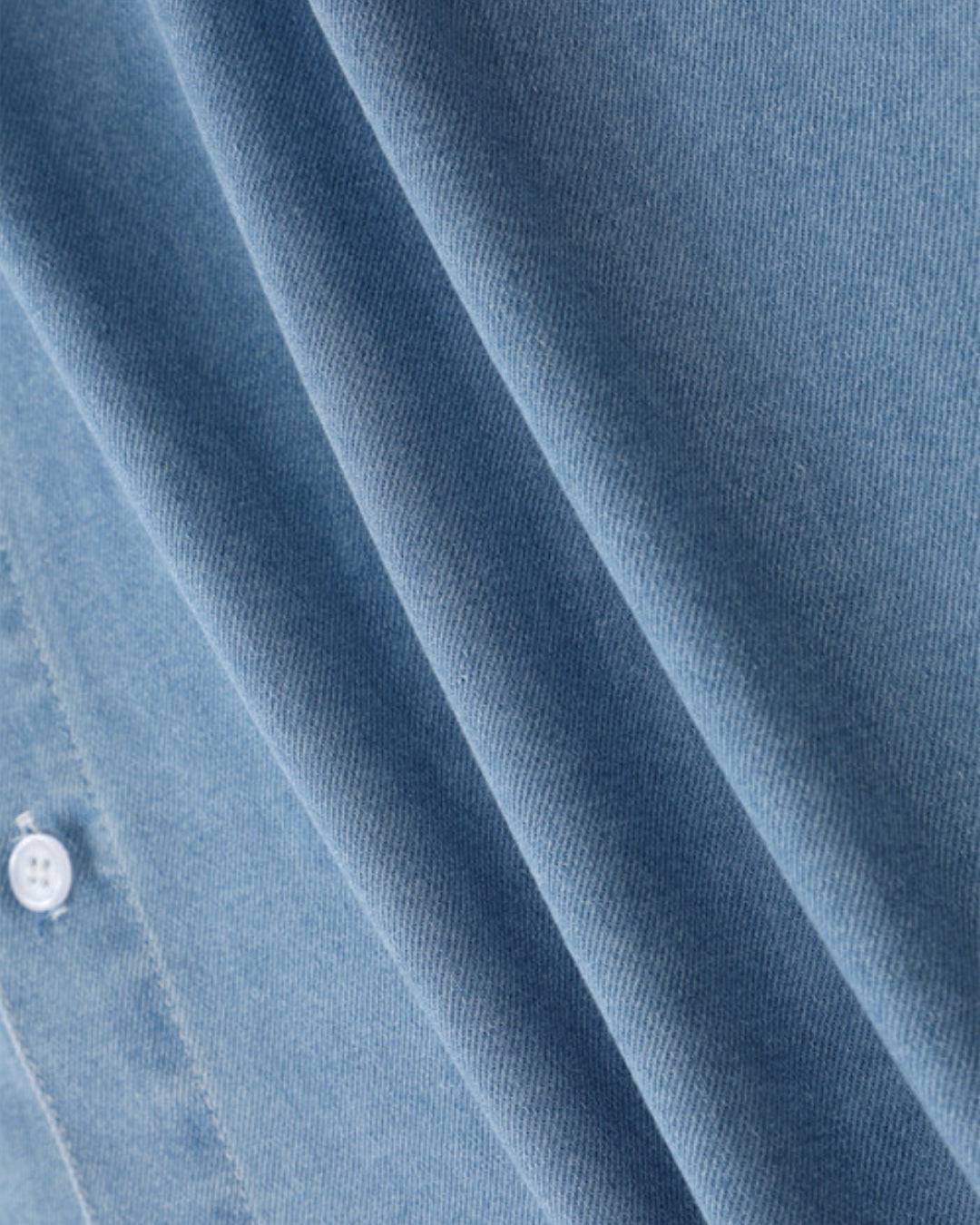 Classic Short-Sleeve Denim Shirt