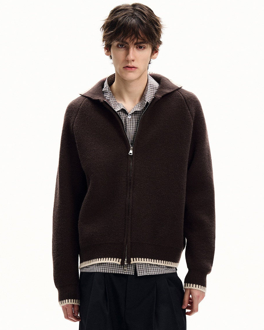 Classic Marled Knit Cardigan