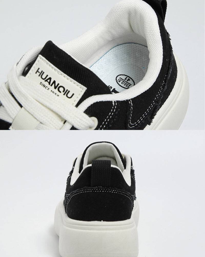 Big Sole Black Skate Sneakers
