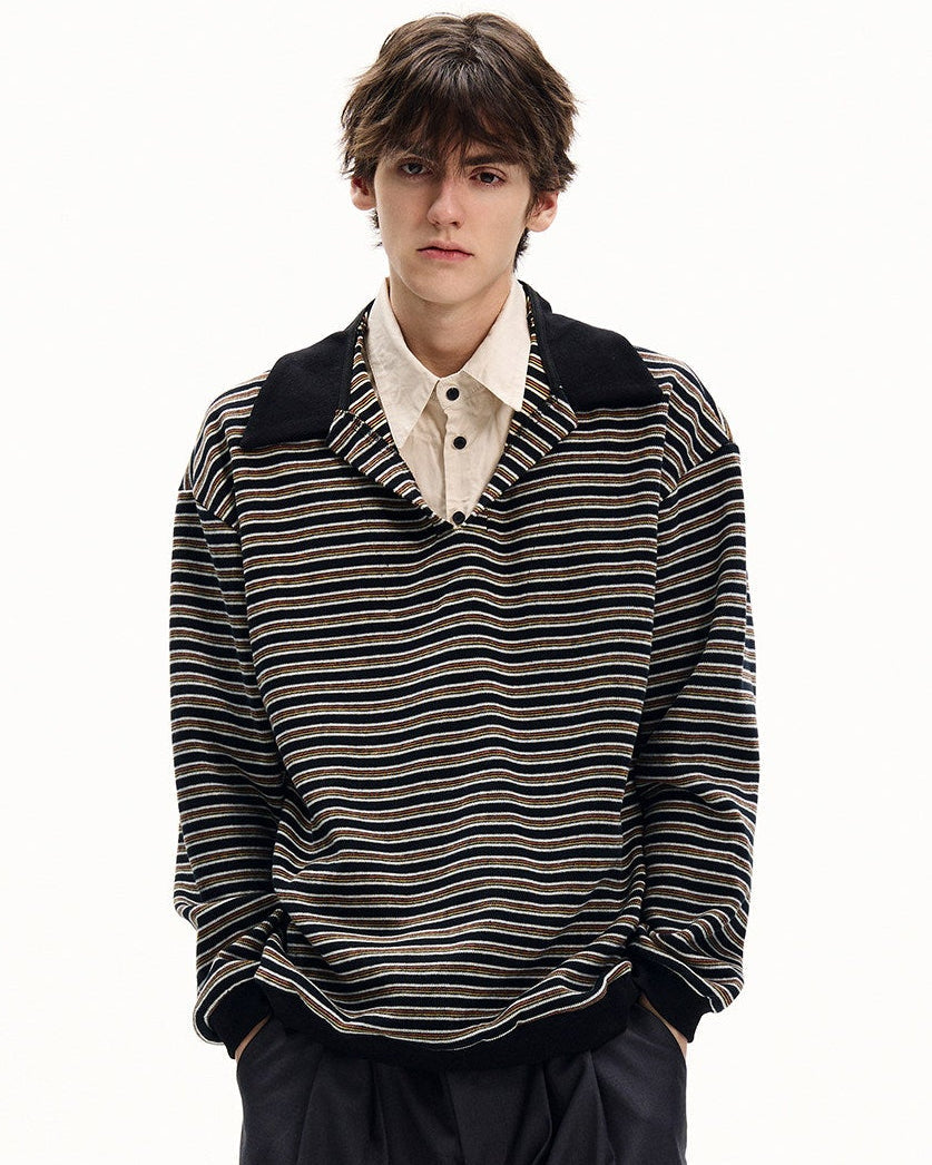 Striped Cotton Jersey Sweater