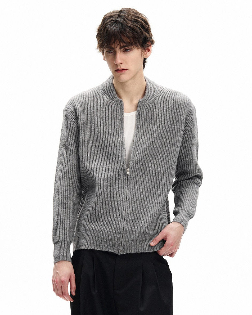 Clean Line Ribbed Cardigan