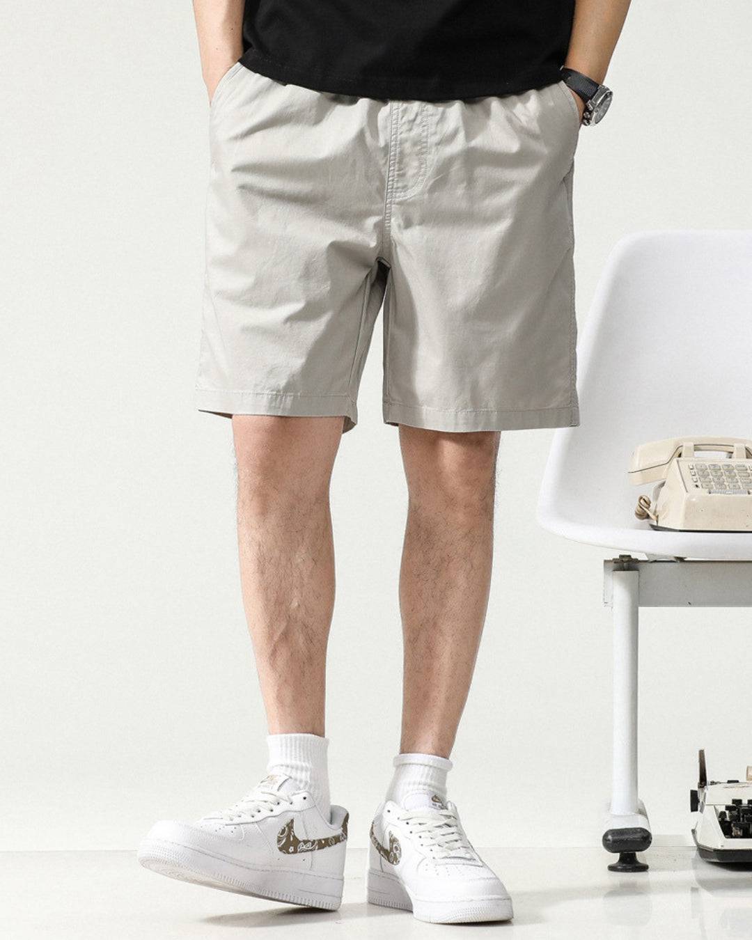Urban Casual Shorts - Light Grey