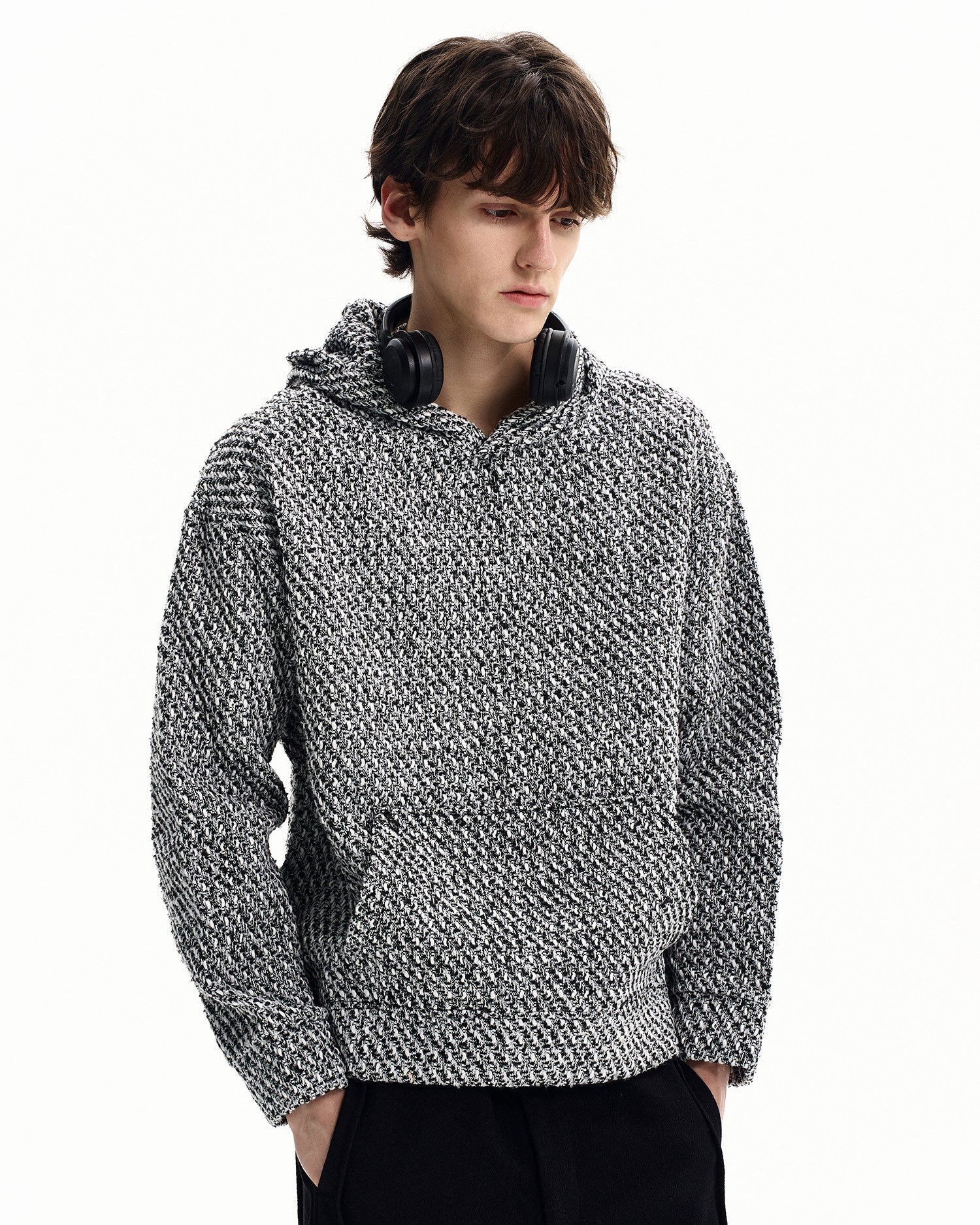 Modern Marl Knit Hoodie