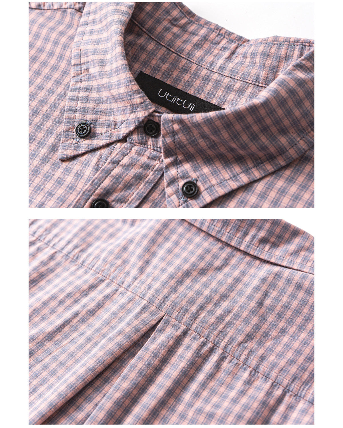 Gingham Cotton Button-Down Shirt
