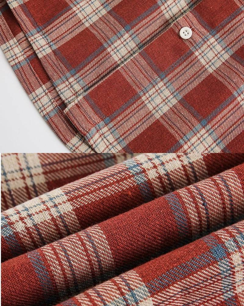 Relaxed Fit Plaid 2Tone Shirt