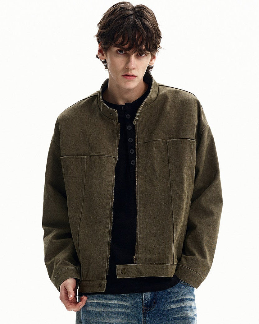 Clean Cut Canvas Zip Jacket