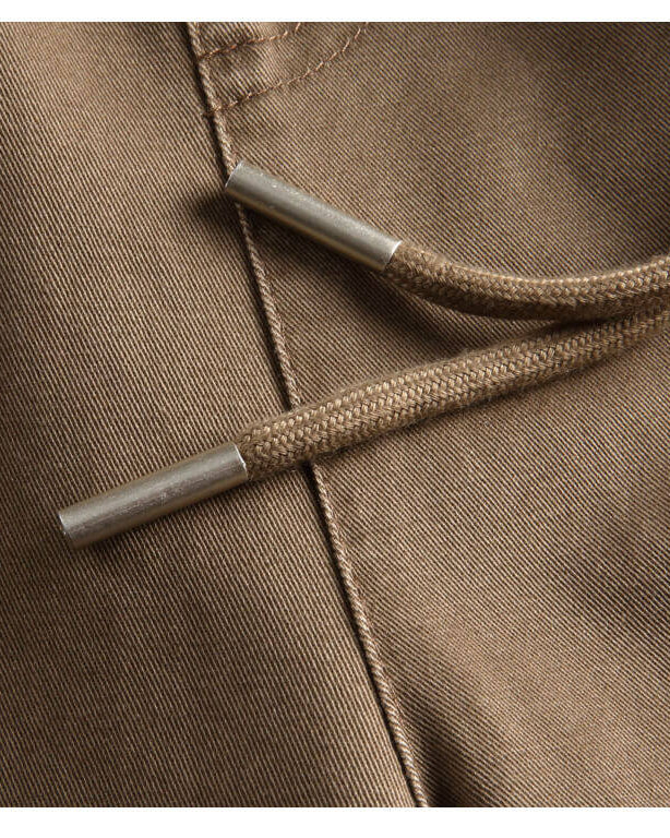 Cotton Drawstring Wide Leg Trousers