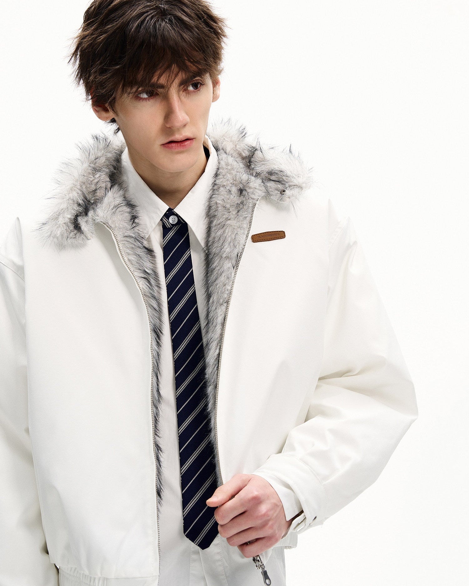 Faux Fur Lined Casual Jacket