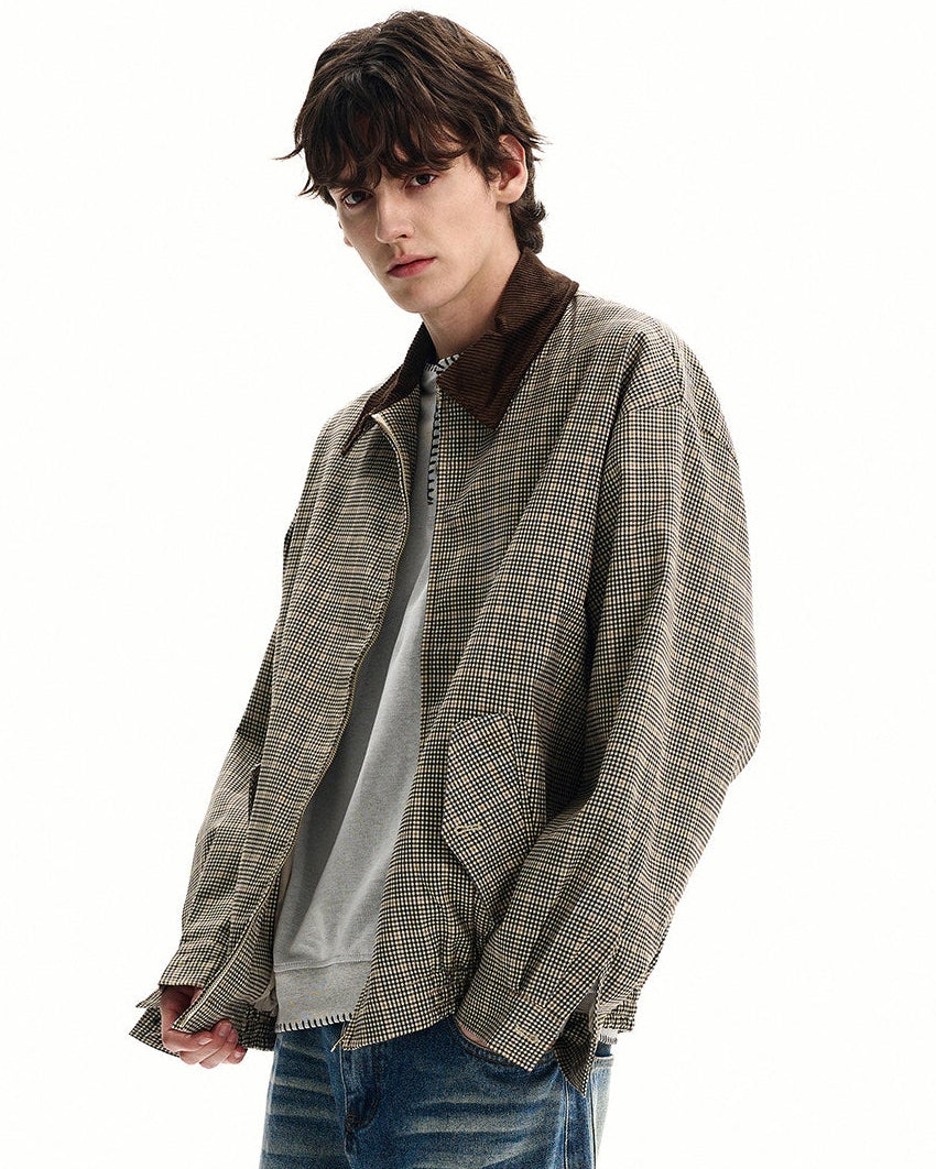 Plaid Zip-Up Jacket