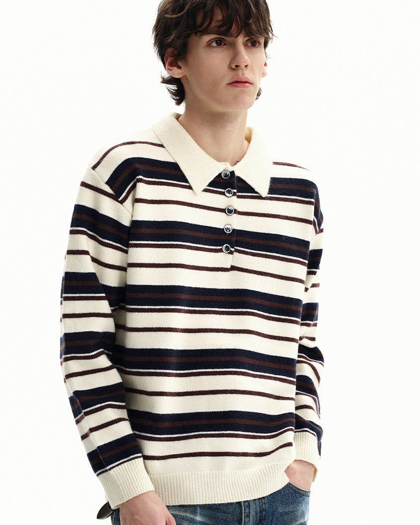 Premium Striped Knit Sweater