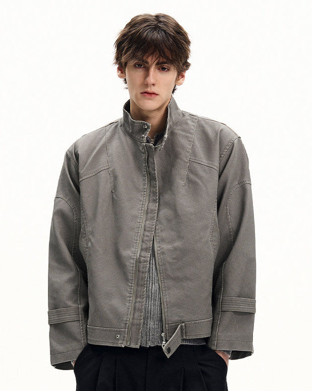 Quilted Cotton-Nylon Zip Jacket