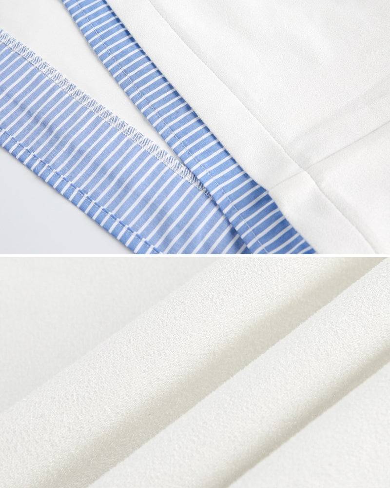 Layered Collar Short-Sleeve T-Shirt