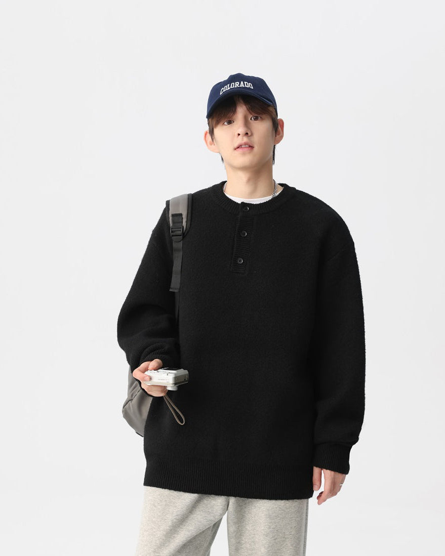 The Haven Knit Henley Sweater