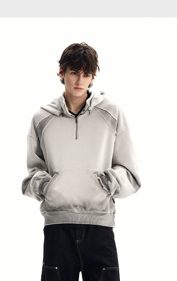 Minimal Relaxed Half Zip Sweatshirt