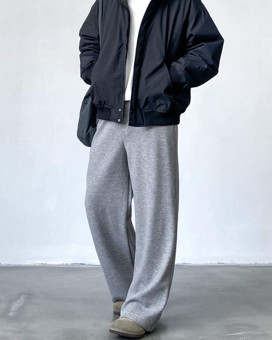 Wide Knit Jersey Trousers
