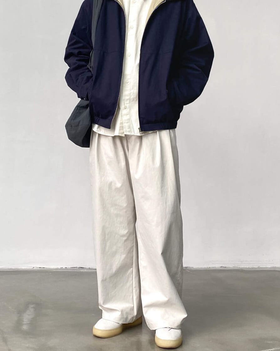 Easy Wide Leg Cotton Trousers