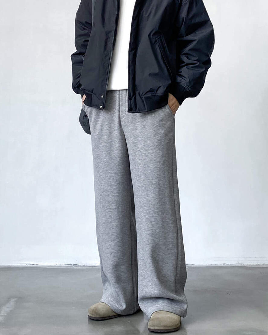 Wide Knit Jersey Trousers