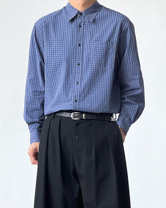 Gingham Cotton Button-Down Shirt