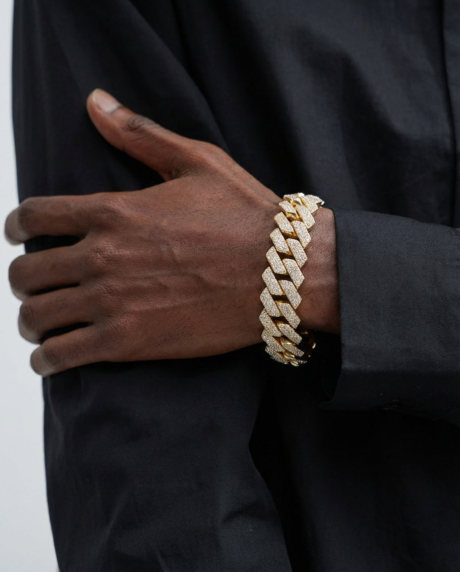 Luxe Iced Cuban Link Necklace and Bracelet