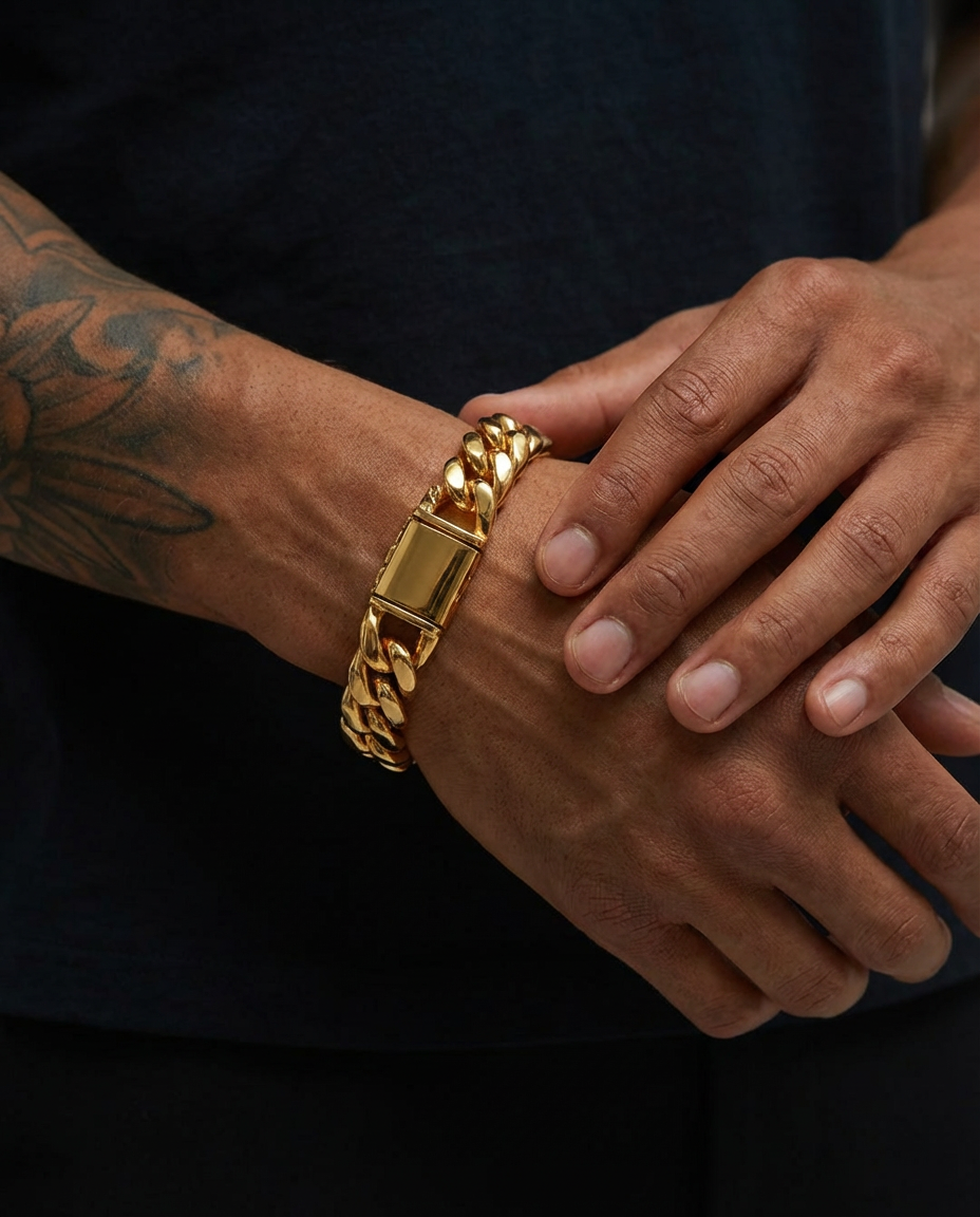 Signature Polished Cuban Link Bracelet