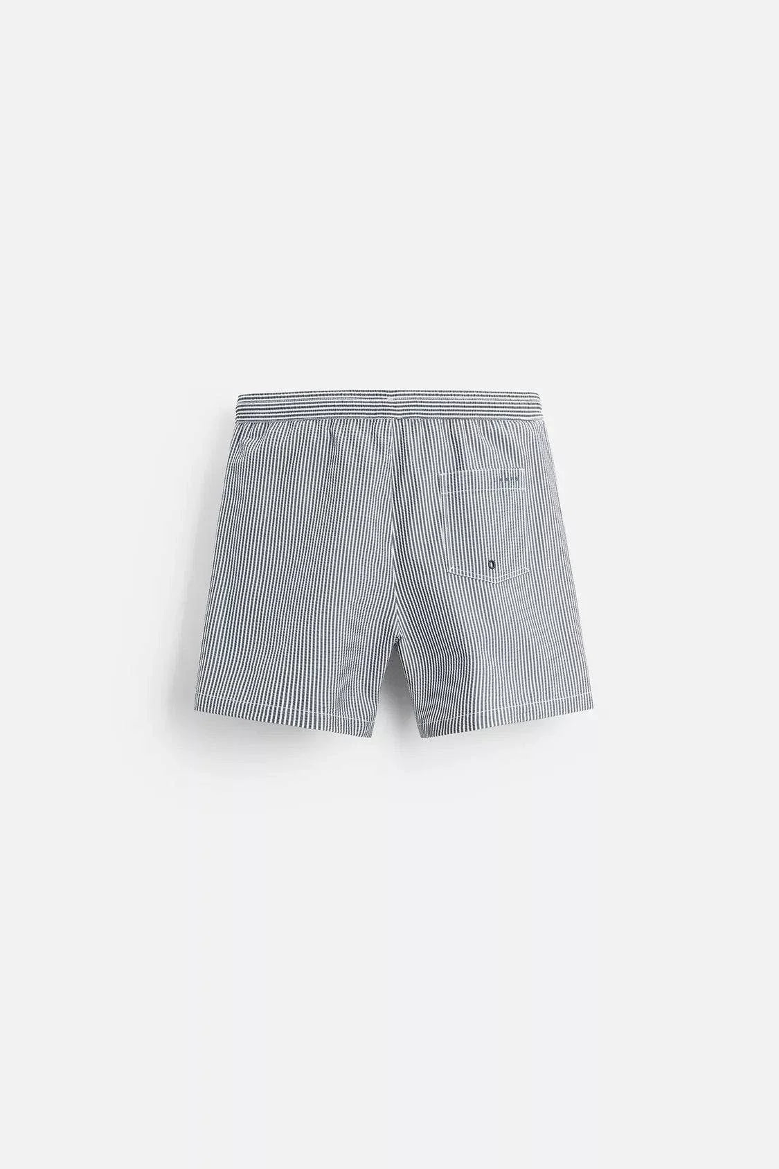 SEERSUCKER MID-LENGTH SWIMMING TRUNKS - Gray