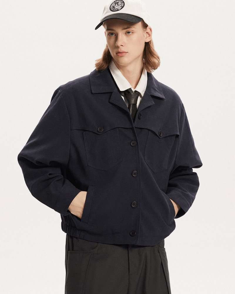 Structured Wool-Blend Overshirt