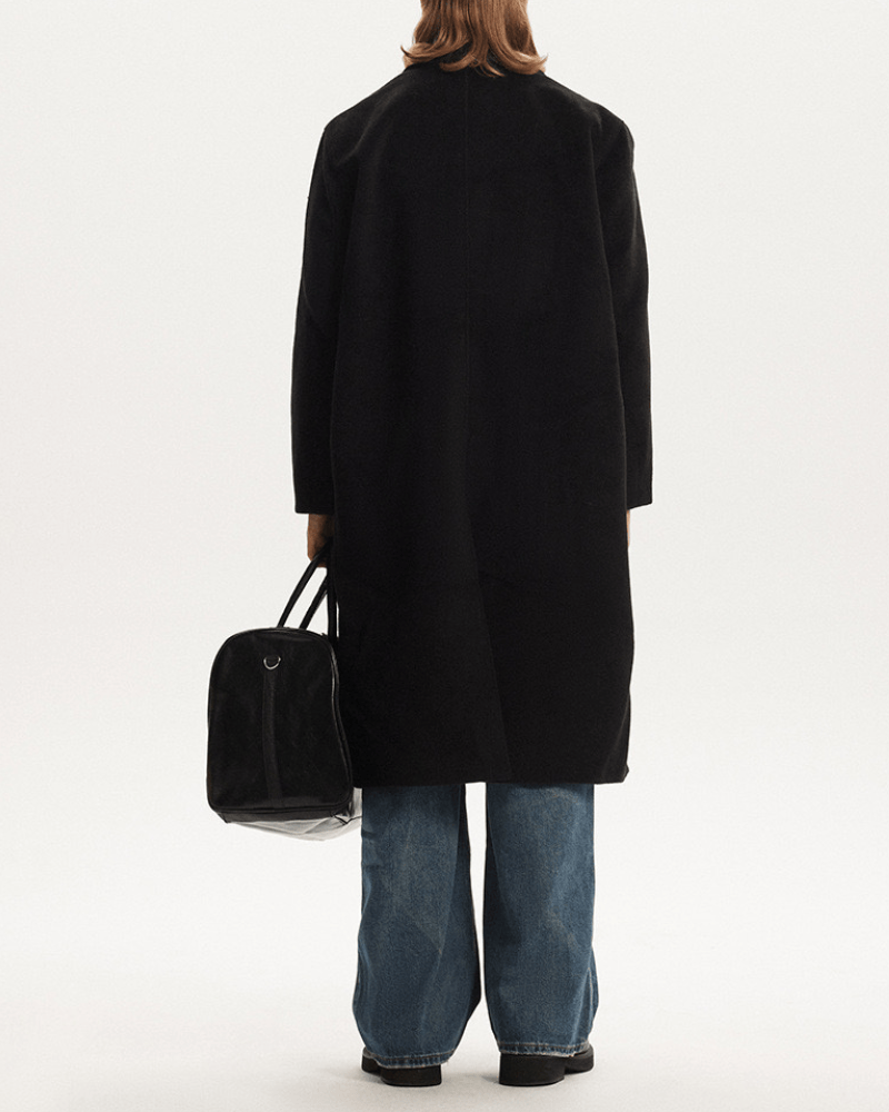 Classic Double‑Breasted Wool Overcoat