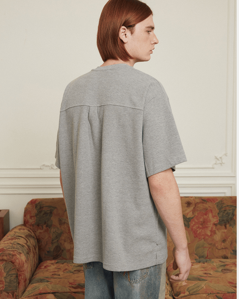 Relaxed Henley Collar Tee