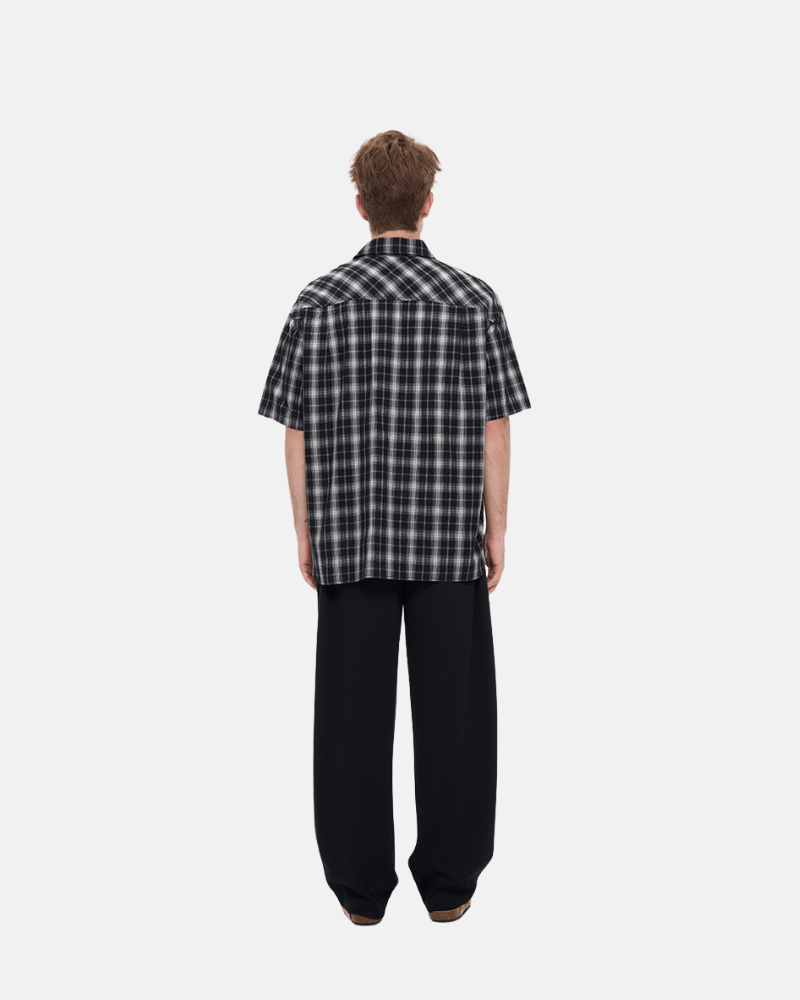 Relaxed Fit Plaid Short‑Sleeve Shirt