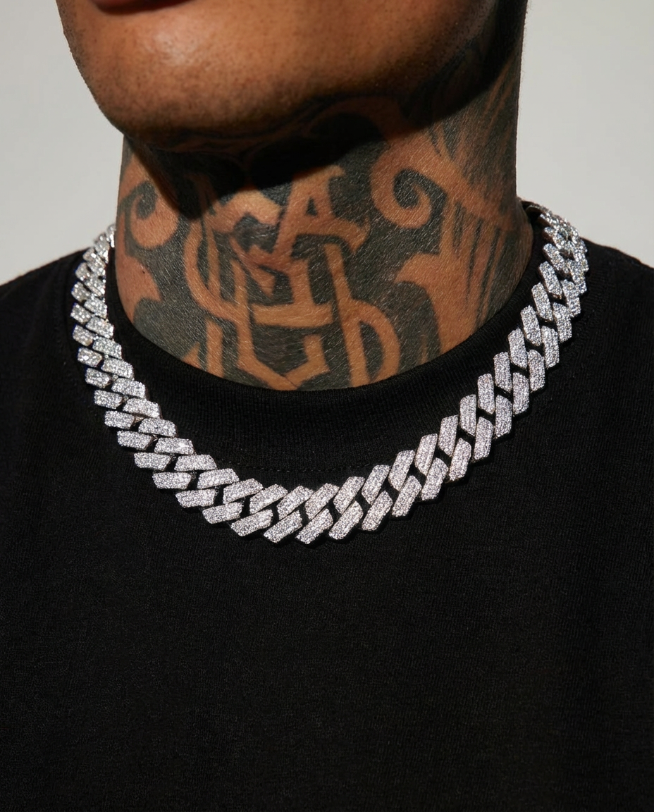 Luxe Iced Cuban Link Necklace and Bracelet