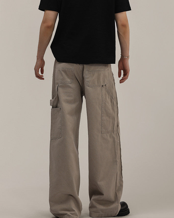 Panelled Wide-Leg Denim Jeans
