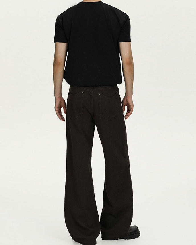 Relaxed Wide Cut Cotton Jeans