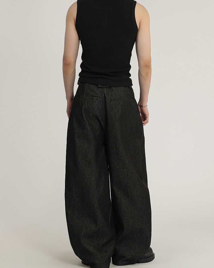 Clean Line Wide Denim Jeans