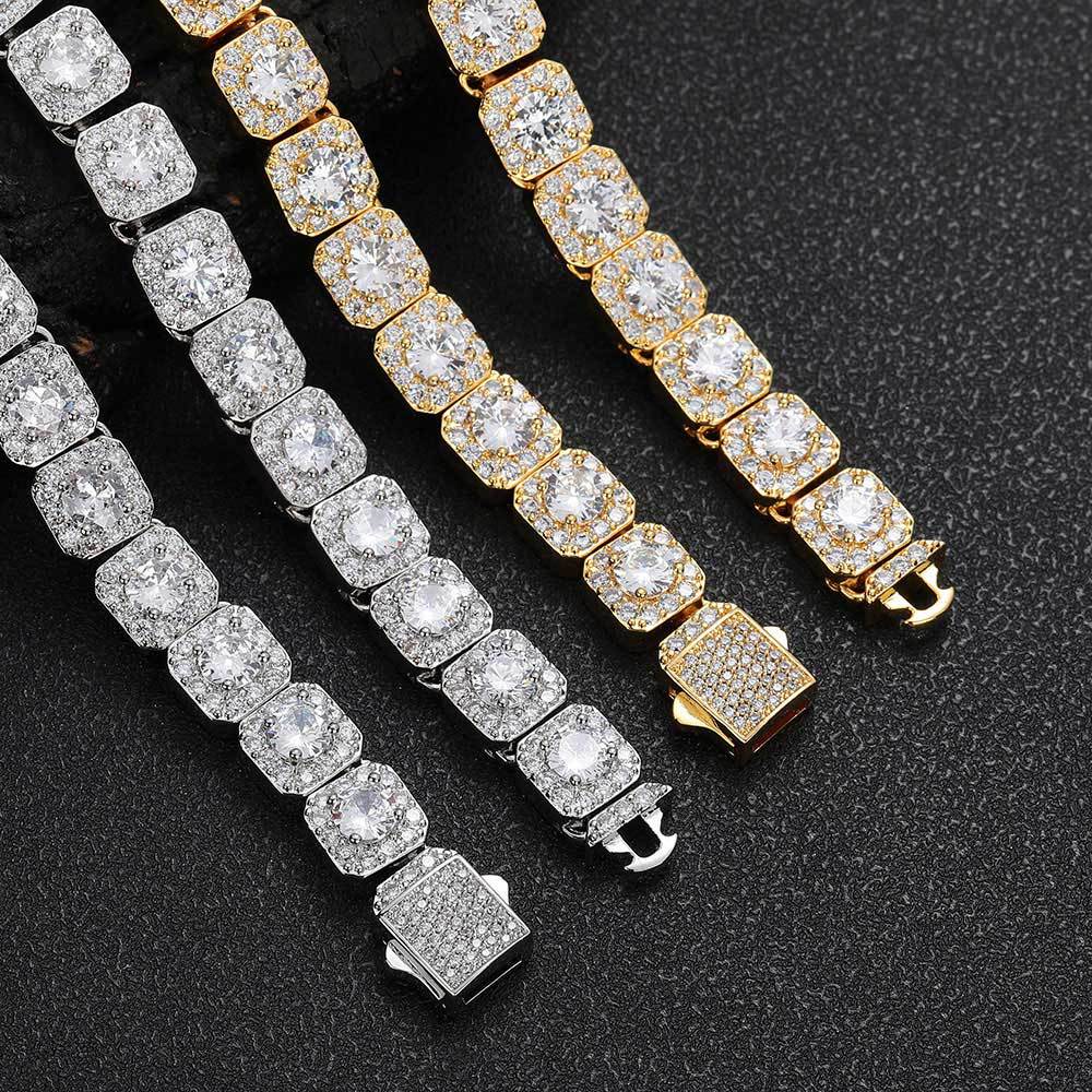 Elite Pavé Square Tennis Chain Necklace