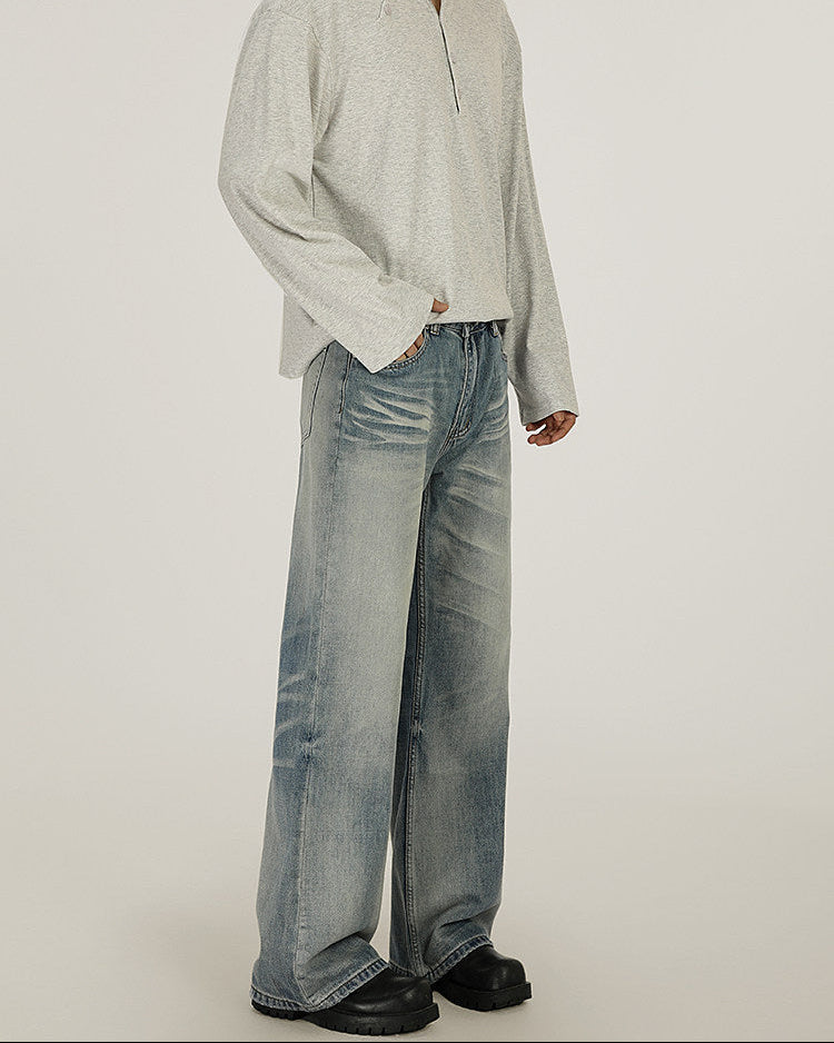 Vintage Light Wash Straight Jeans