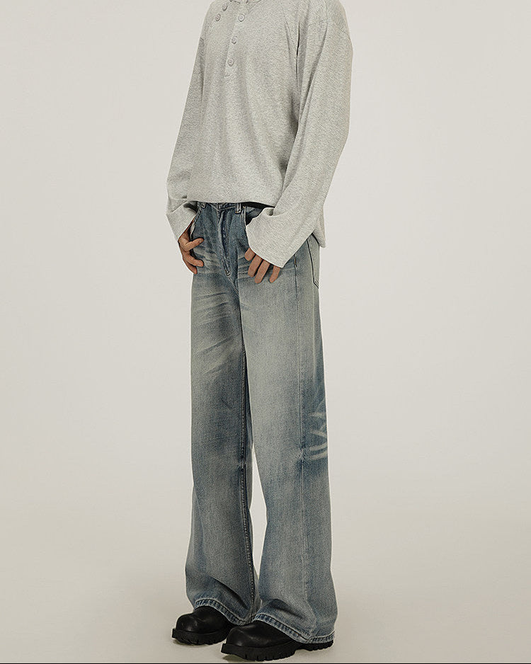Vintage Light Wash Straight Jeans